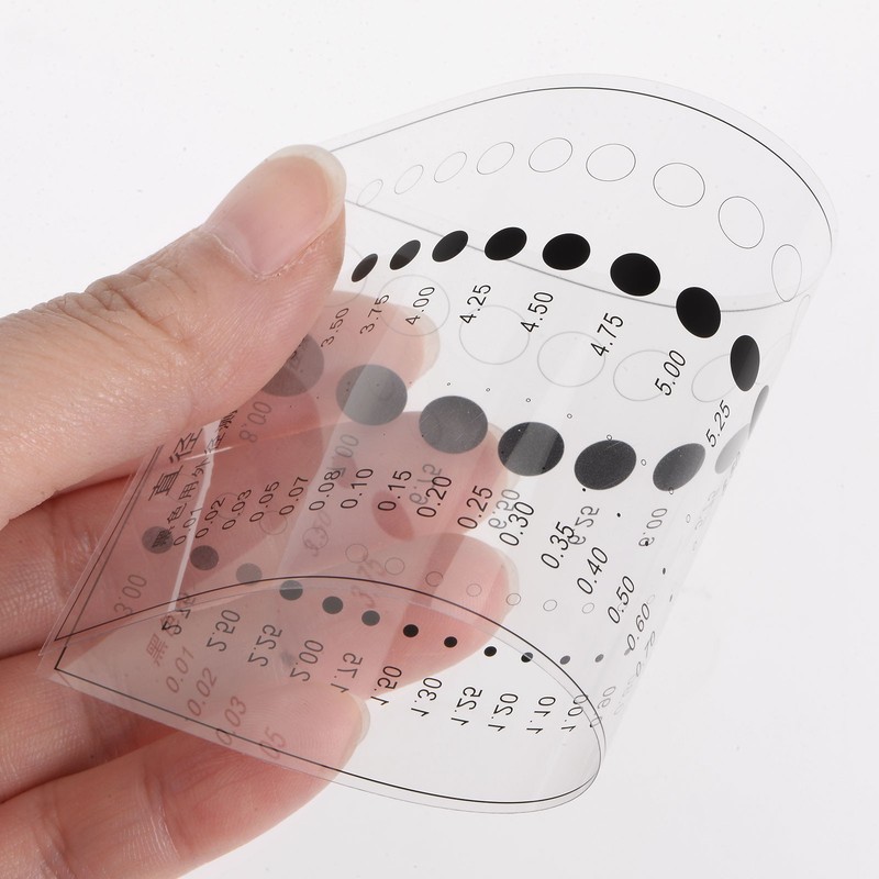 Transparency SEC Size Estimation Chart 145x63mm Diameter gallery
