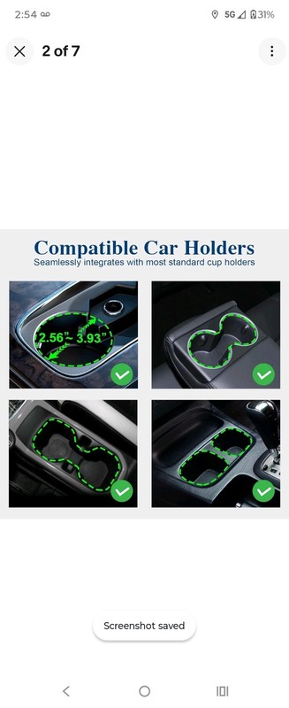 2Pack Car Cup Holder Expander, Cup Holder Extender Adapter with Expandable Arm a gallery