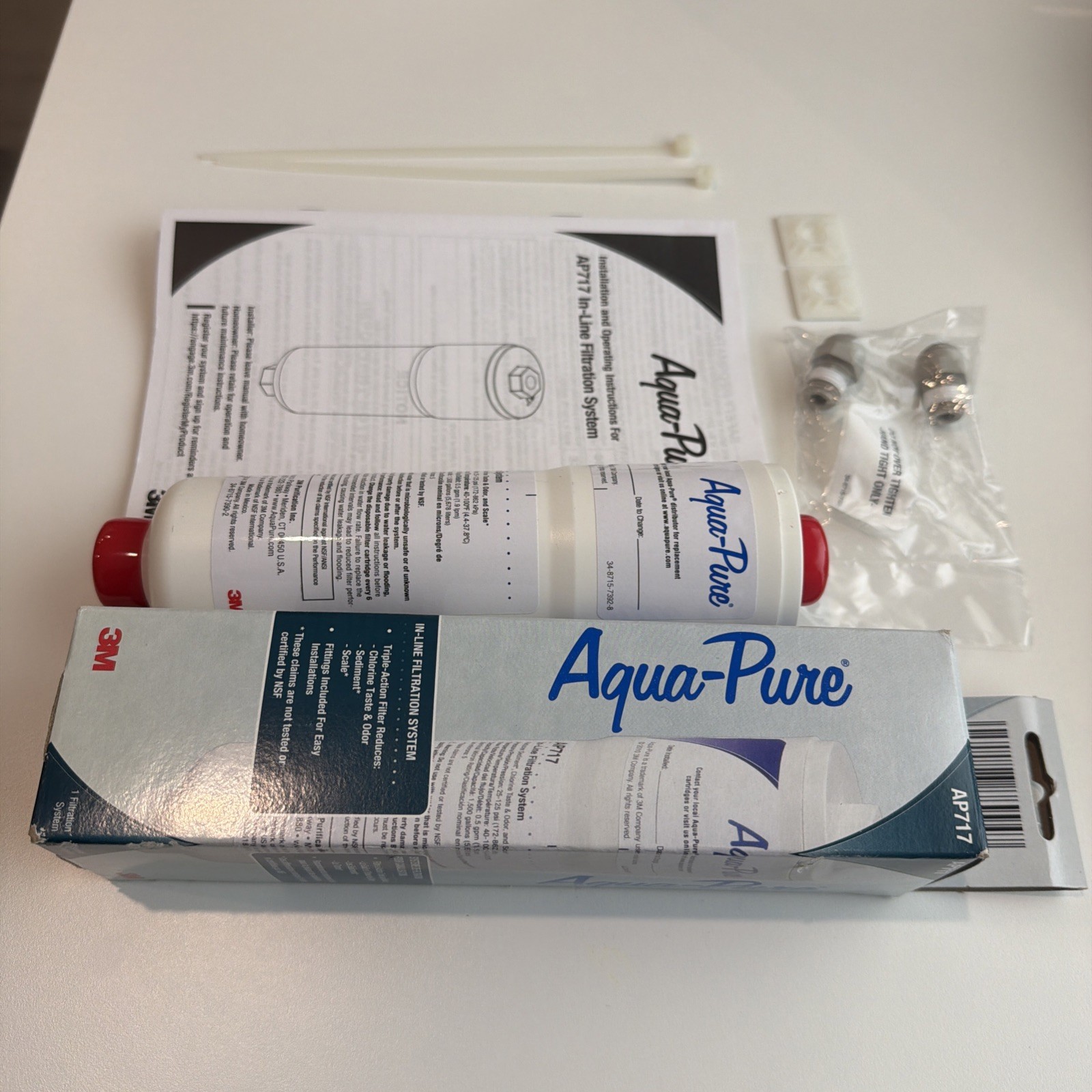3M Aqua-Pure AP717 5 Micron Inline Carbon Water Filter 1/4 NPT gallery