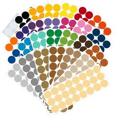 Color Coding Dot Labels, 1 inch Round Stickers, 24 pack, Permanent Outdoor Vinyl