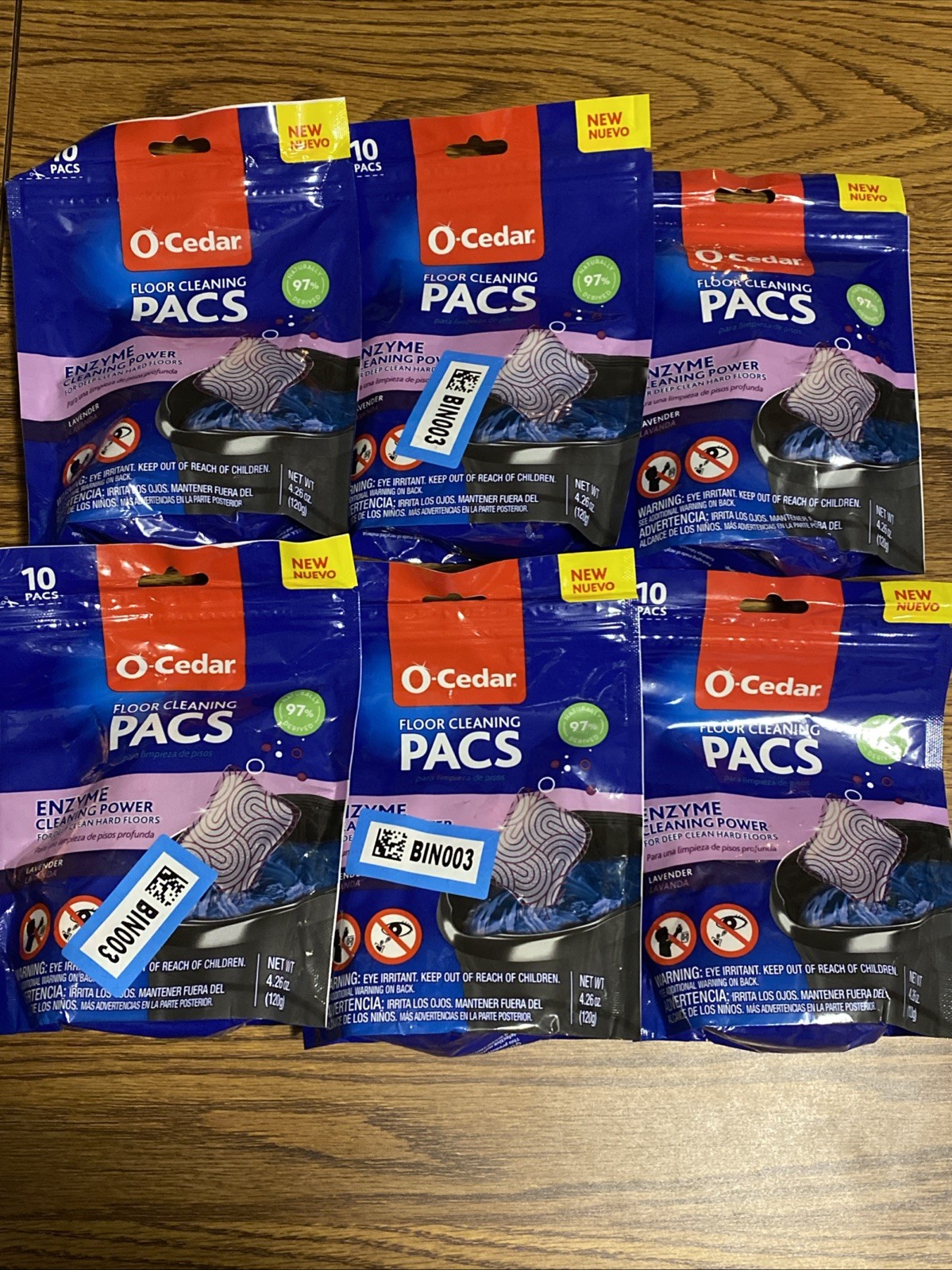 O-Cedar Lavender Hard Floor Cleaner PACS, 10ct Each 6 Packs gallery