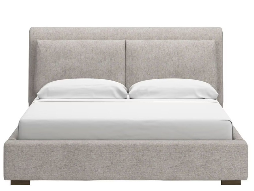 Grey/white King Upholstered bedframe gallery