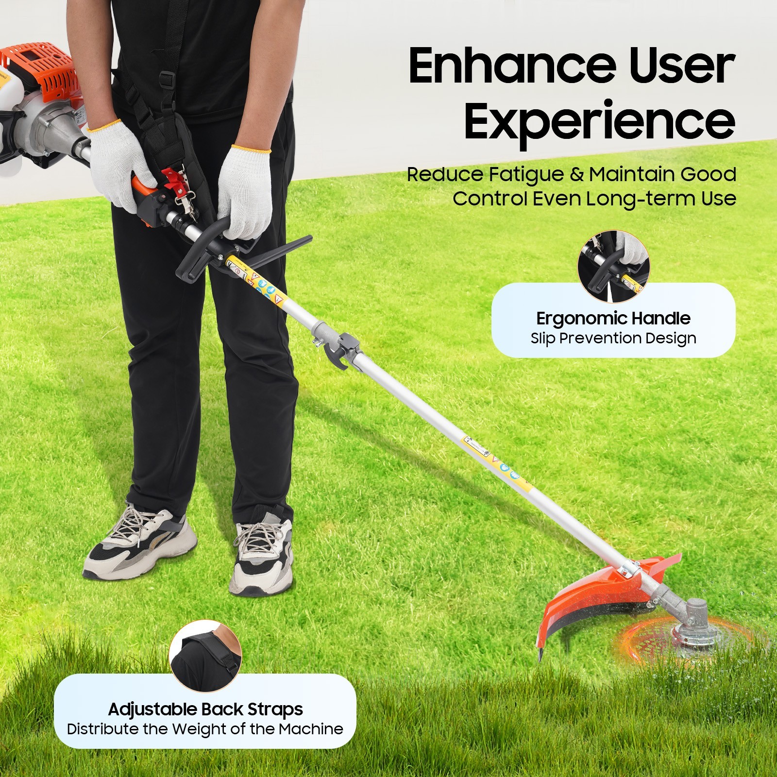5-in-1 Multi-Functional Trimming Tool Gas Hedge Trimmer 52CC 2-Stroke Weed Eater gallery