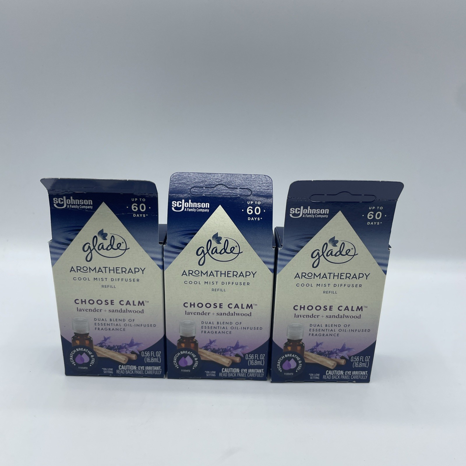 3 Pack Glade Cool Mist Diffuser Oil Refill Choose Calm Lavender+Sandalwood 0.56 gallery