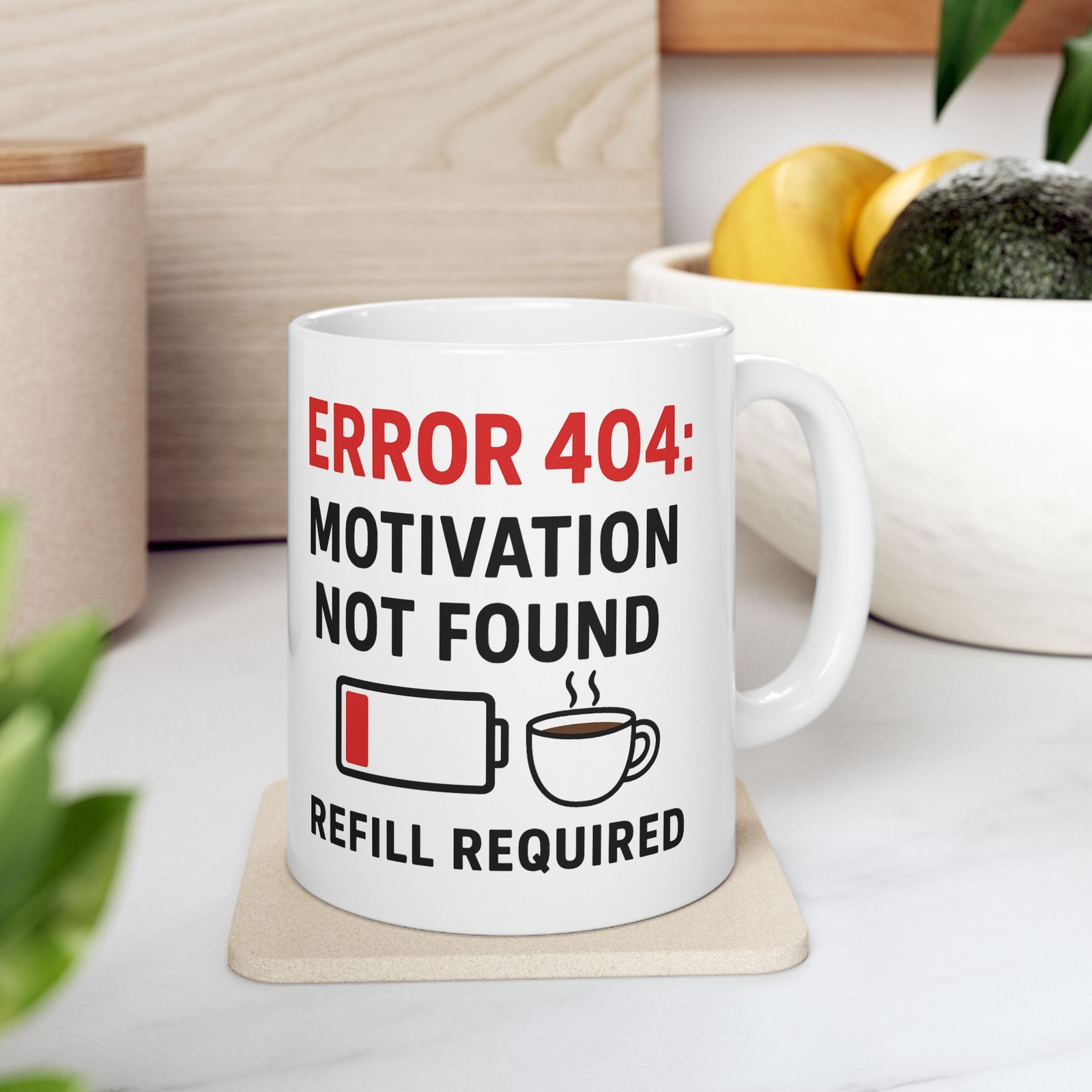 Error 404 Motivation Not Found Mug, Funny Coffee Cup, Gift for Programmers, gallery