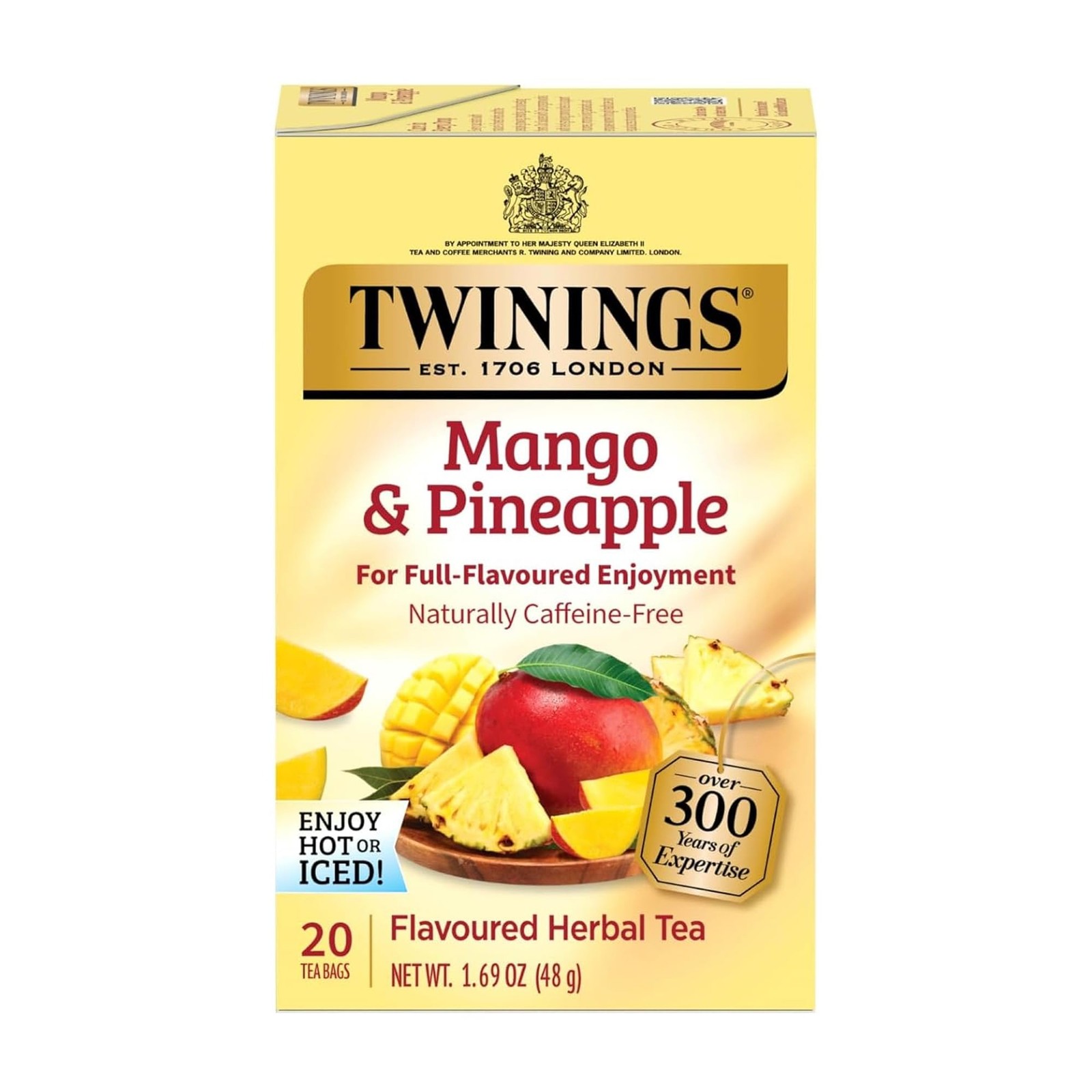 Twinings Mango & Pineapple Herbal Tea Individually Wrapped Bags, 20 Count Pac... gallery