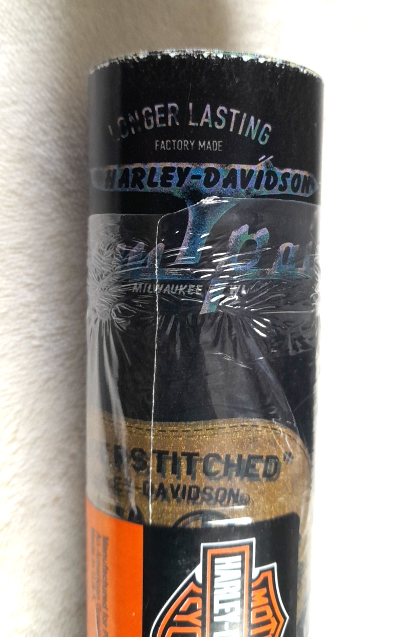 (2) Vintage Harley Davidson Motorcycle, 32 Sq Ft Gift Wrap 2005 1 Sealed 1 open gallery