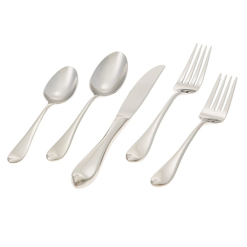 Gorham Studio Stainless Steel 45-Piece Dishwasher Safe Flatware Set - Metallic gallery
