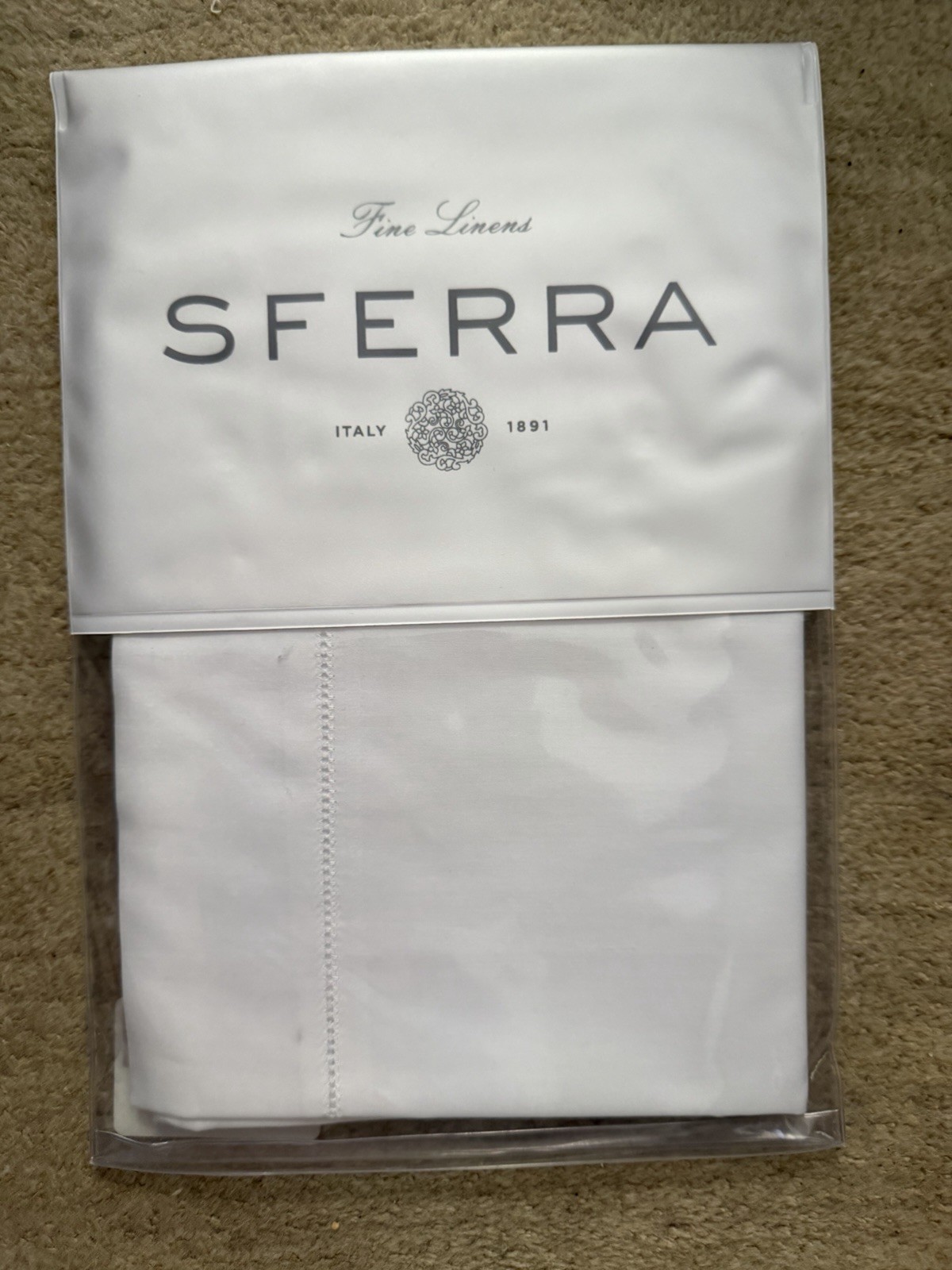Sferra Fiona 3200 Boudior Protector White Sateen Italy. New With Tags gallery