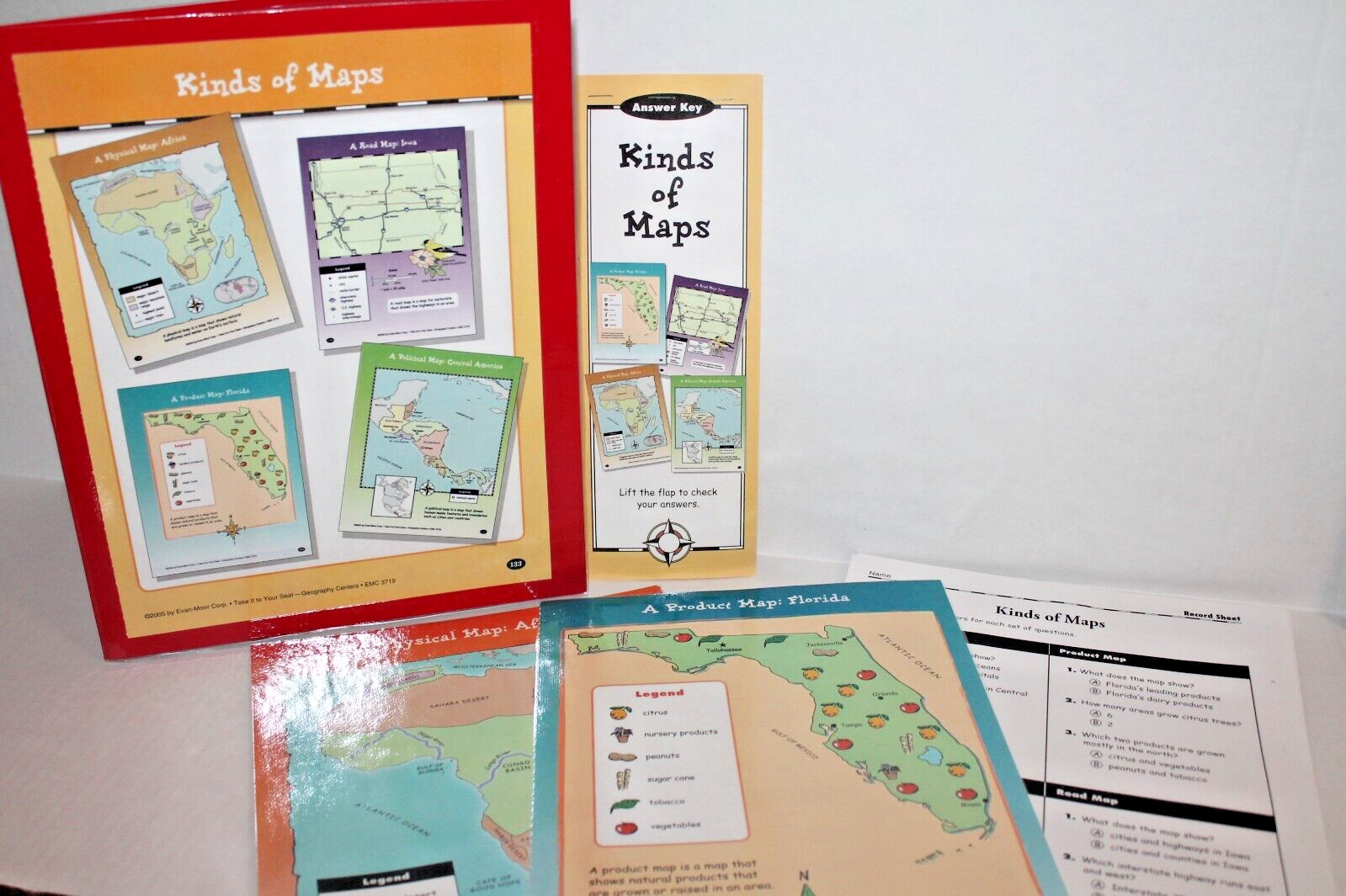Evan-Moor Geography Folder Center "Kinds of Maps" Activity Grades 4-5 gallery
