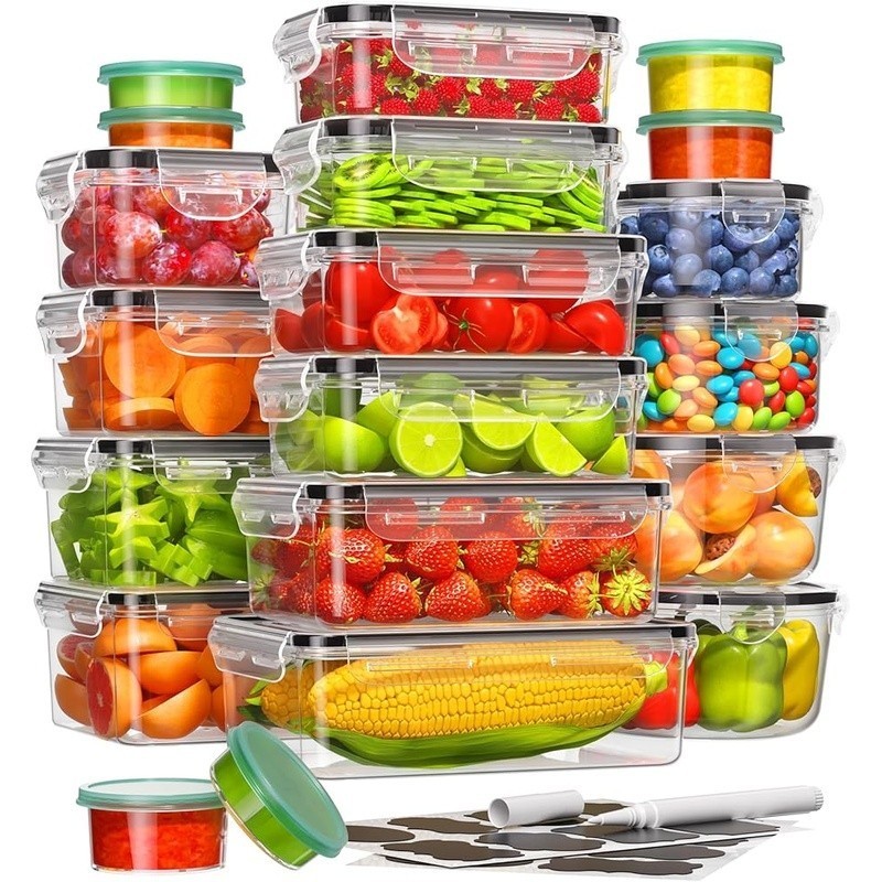 Food Storage Container Set BPA Free Airtight Reusable Kitchen Organizer New gallery