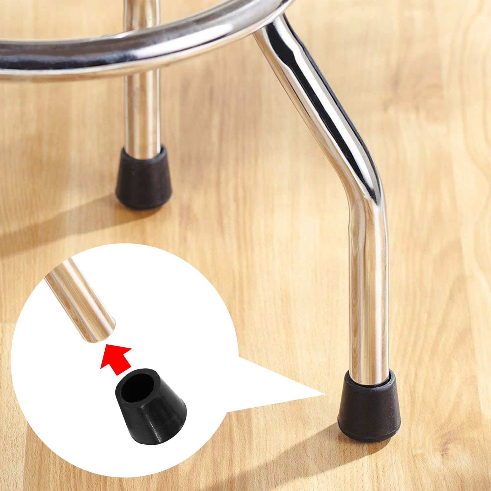 16Pcs 7/8 Inch Round Chair Leg Caps, Flexible Rubber Tips Cover Furniture Foot gallery
