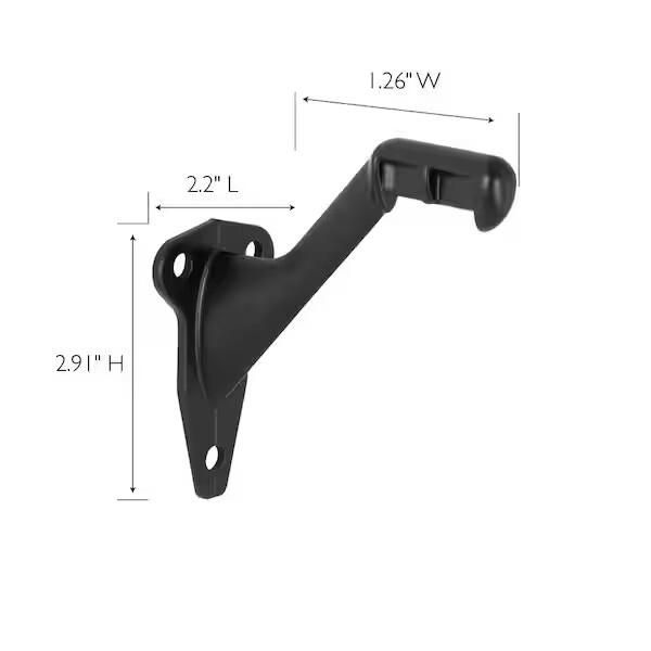 Design House 5-Pack Standard Handrail Brackets In Matte Black gallery