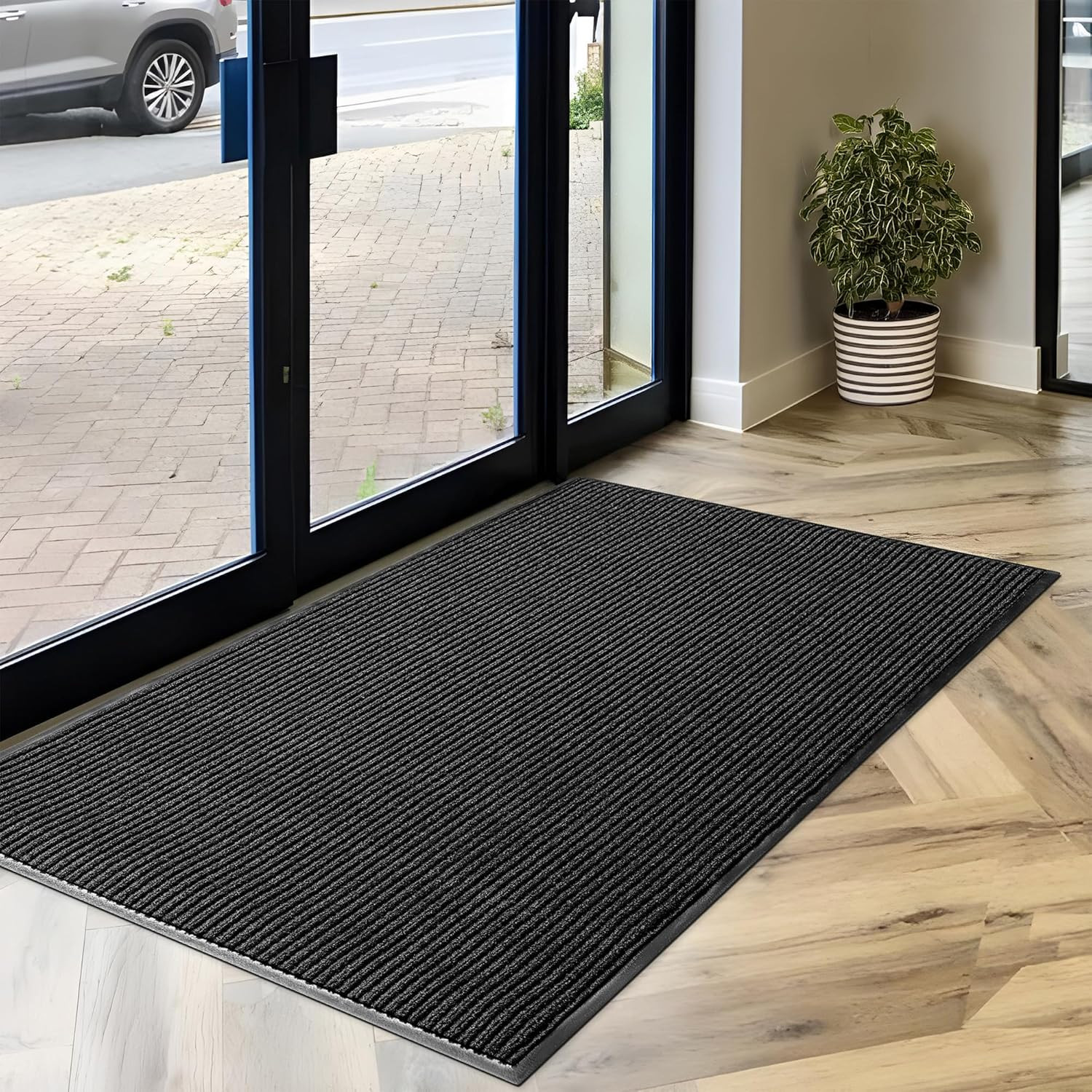 Heavy Duty Waterproof Door Mat - Low-Profile Indoor/Outdoor Entry Mat 3x5 ft gallery