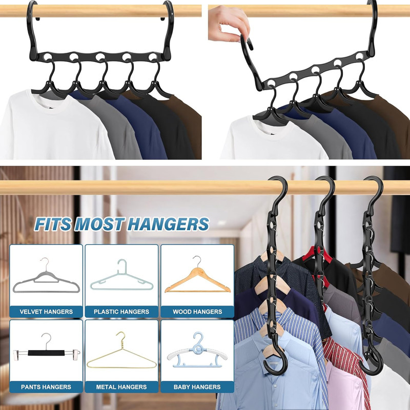 10 Pack Hangers Space Saving Magic Plastic Hanger Organizer Shirt Space Saving H gallery