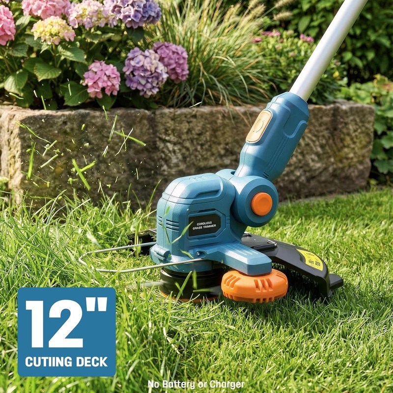 12" Cordless 2-in-1 String Trimmer Compatible with Makita 18V Battery(Tool Only) gallery