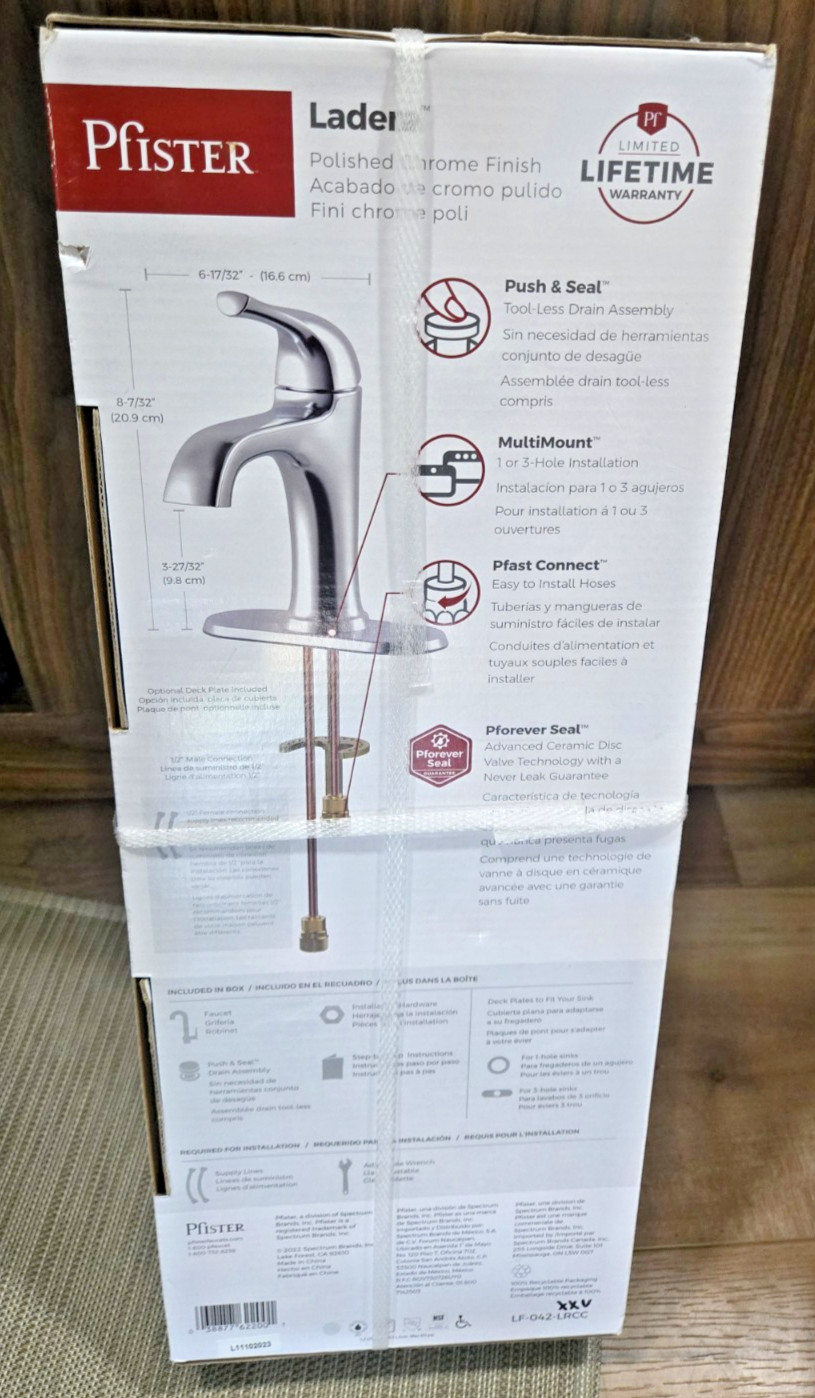 Pfister Ladera Single Handle Single Hole Bathroom Faucet in Polished Chrome gallery