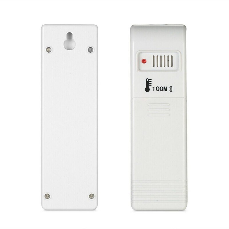 LCD Digital Thermometer Clock Indoor/Outdoor ℃/℉ Wireless Temperature Meter gallery
