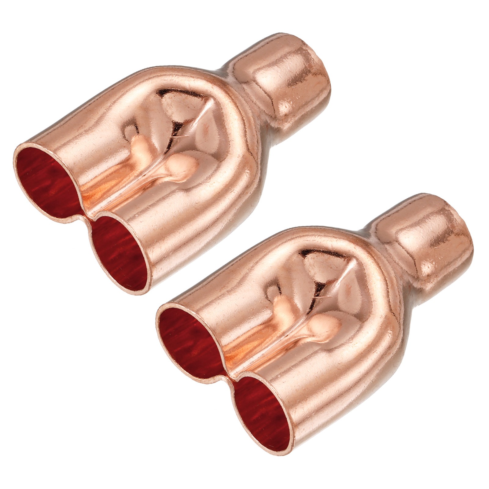 2 x Tee Y Type Copper Fitting Welding Joint Split Union Intersection 16mm 5/8" gallery