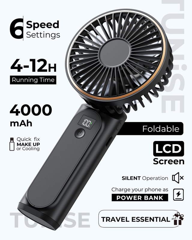 Portable Handheld , Portable Rechargeable, 4000mAh, 180° Adjustable, 6 Speed gallery