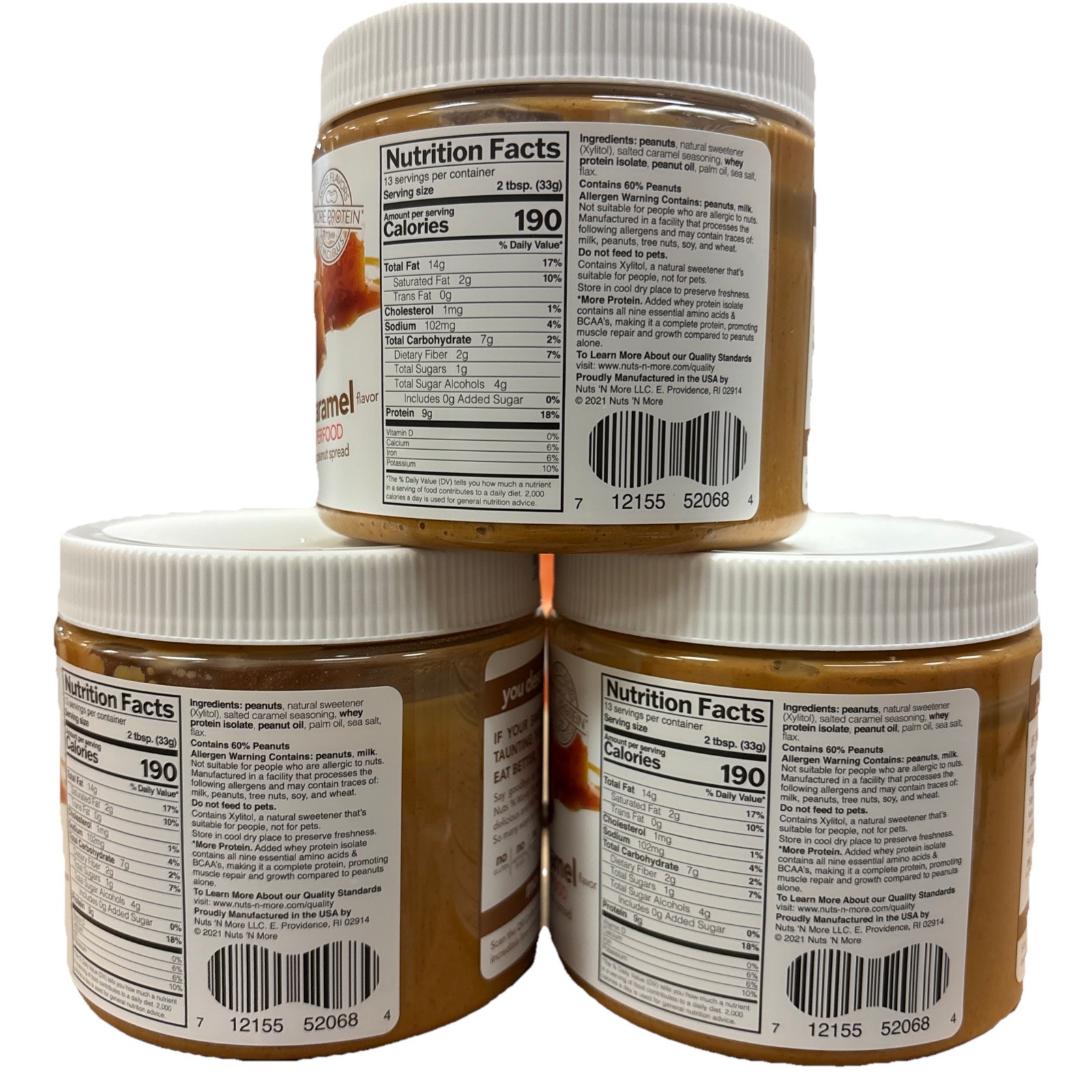 3-PACK Nuts 'N More Salted Caramel Peanut Butter Spread High Protein BB 09/26/26 gallery