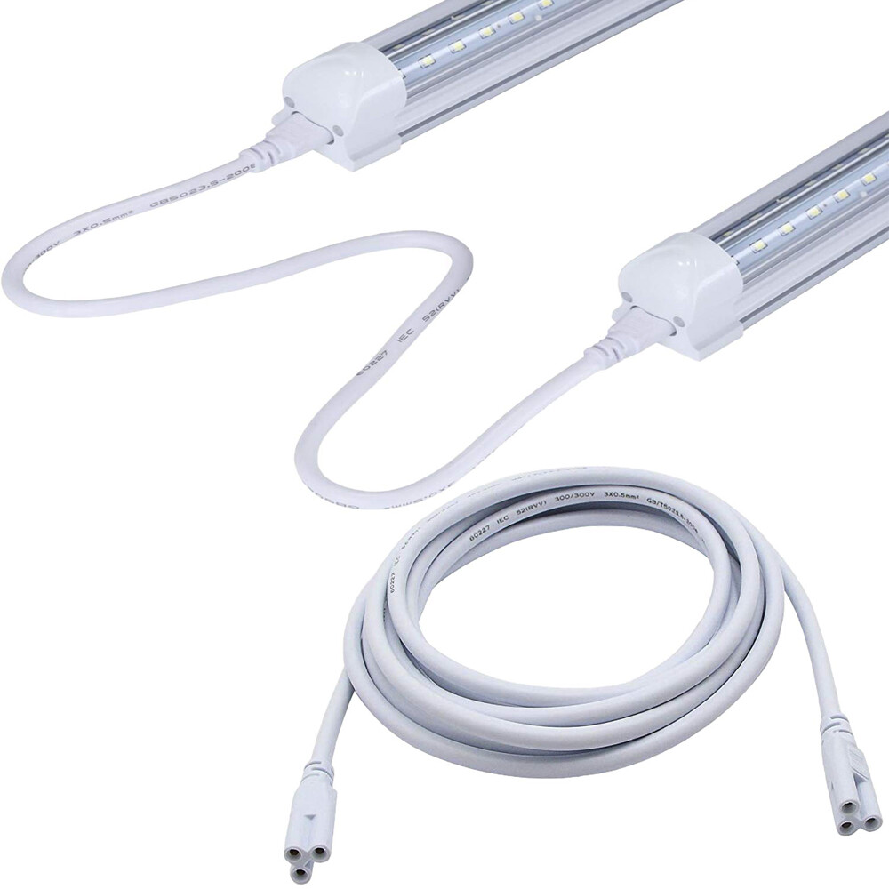 T5 T8 Double End Cable Wire Extension Cord For Integrated LED Bulbs 6 feet gallery