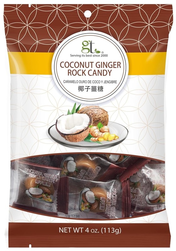 2pk Ginger Candy & Fruit Gummies -Rock Candy & Chews - Non-GMO Gluten-Free Halal gallery