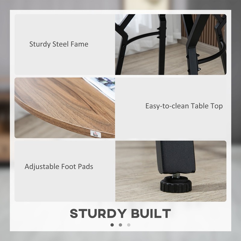 5-Piece Bar Table and Chairs Set, Space Saving Dining Table with 4 Stools gallery