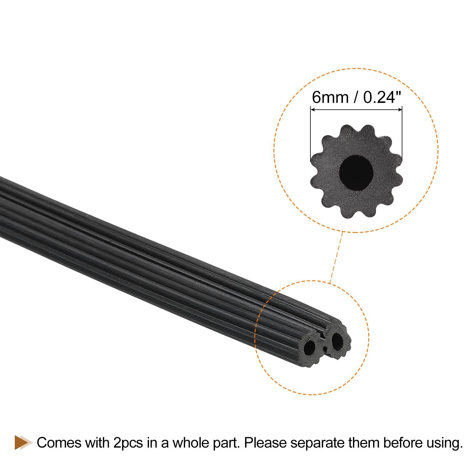 Screen Spline, 5M/16.4Ft Rubber Window Sealing Strip, 6mm OD Black gallery