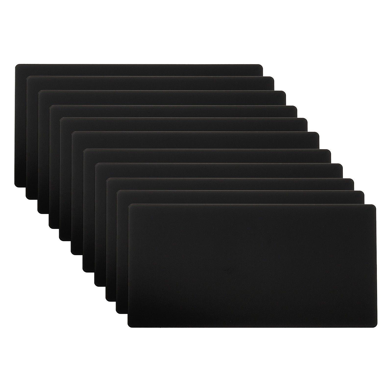 11 Pcs 4x2" Anodized Aluminum Sheet Metal Self Adhesive Plates 0.5MM Thin Black gallery