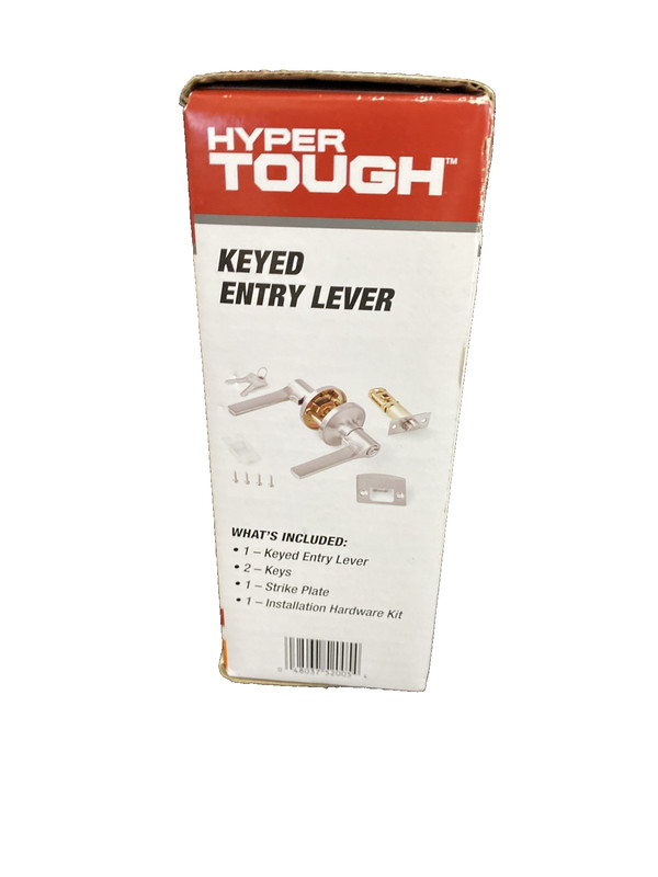 Hyper Tough Keyed Entry Lever Exterior Door Satin Nickel Finish ANSI Grade 3 NIP gallery