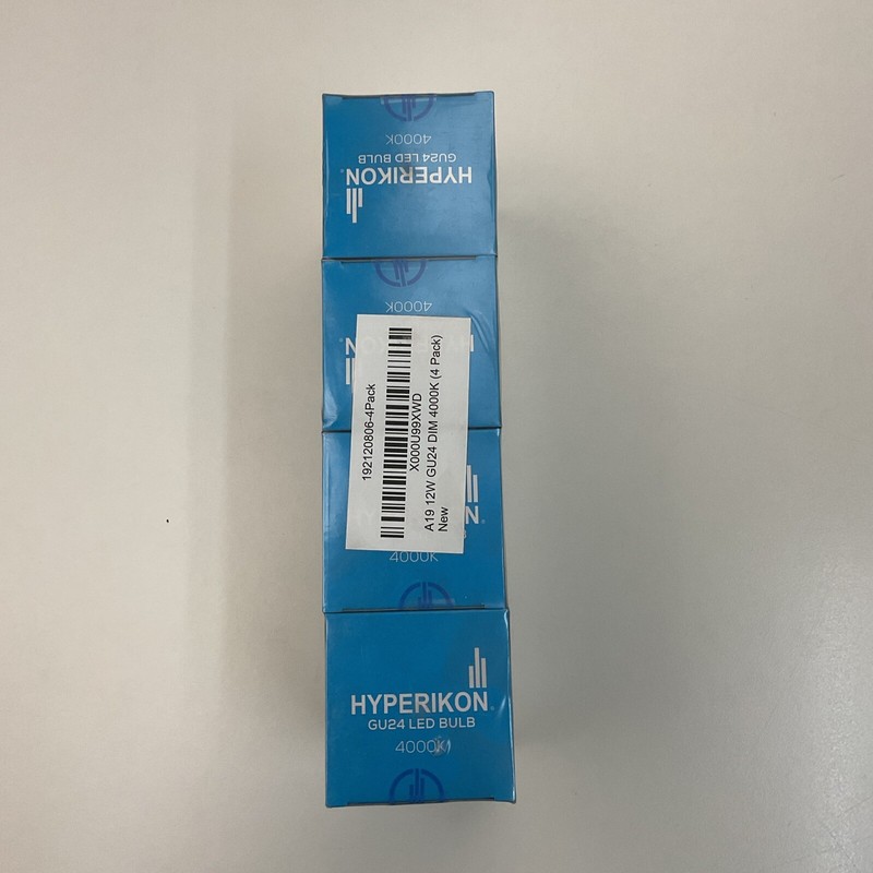Hyperikon Dimmable LED Light Bulbs A19 12W 4000K GU24 - 4 Pack gallery