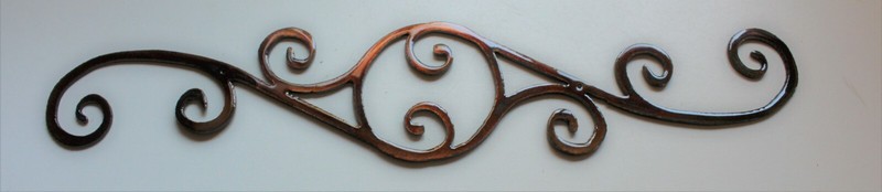 Decorative Scroll - Metal Wall Art - Copper 12" gallery