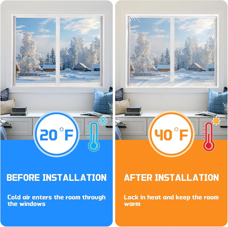 Window Insulation Kit - 75 in X 79 in Clear Plastic Shrink Film gallery
