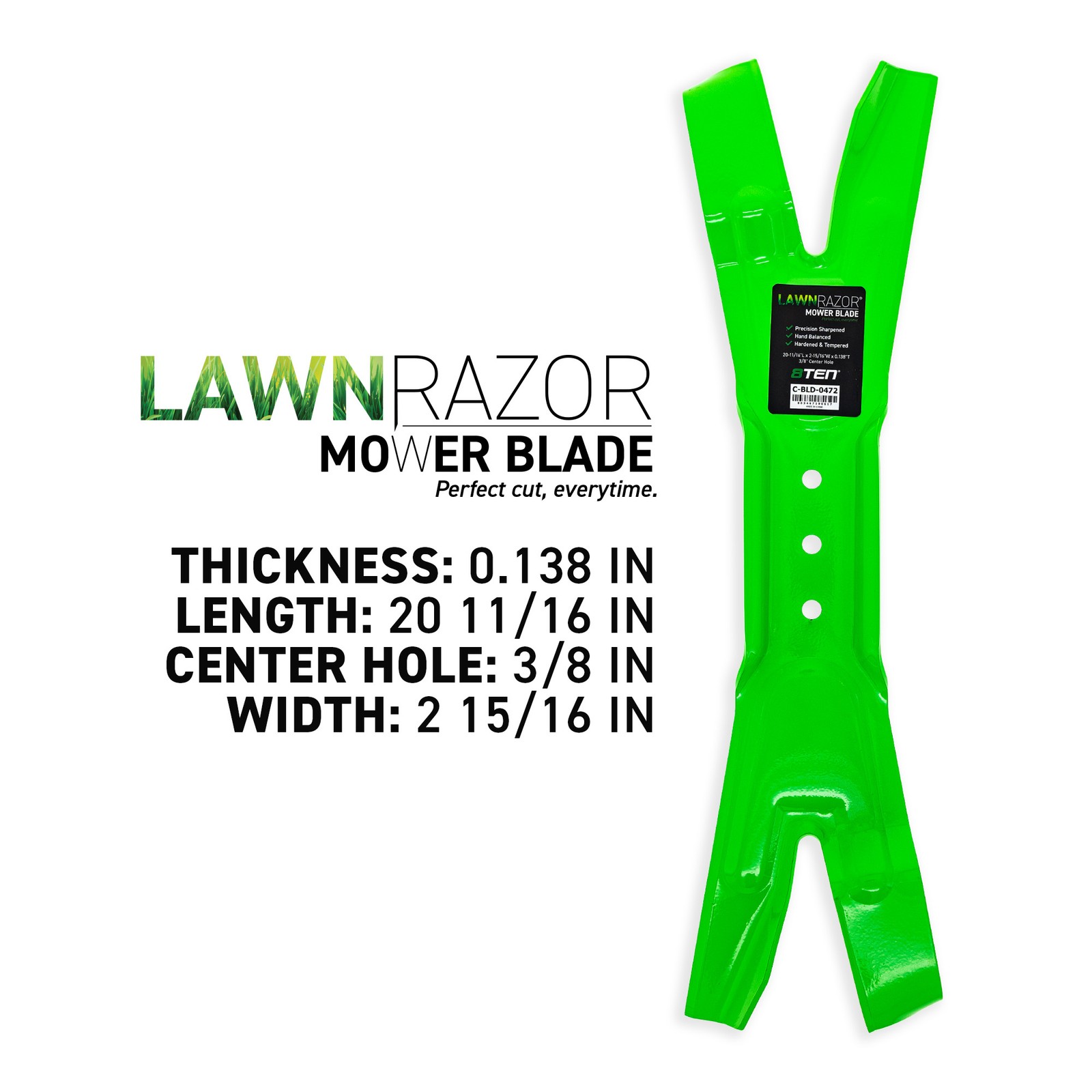 8TEN LawnRAZOR Blade for Snapper C21409R C21509R C21559BV 7026407AYP Mulching gallery