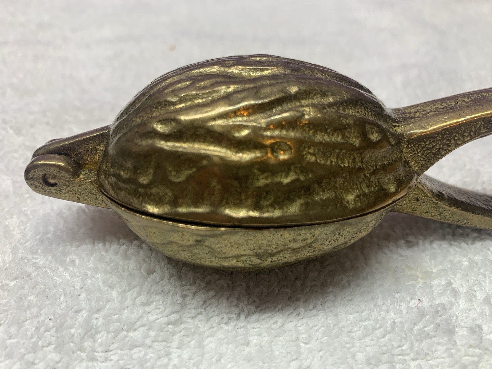 Vintage Brass Walnut Cracker Nuts Unique Collectible Party Piece Retro gallery
