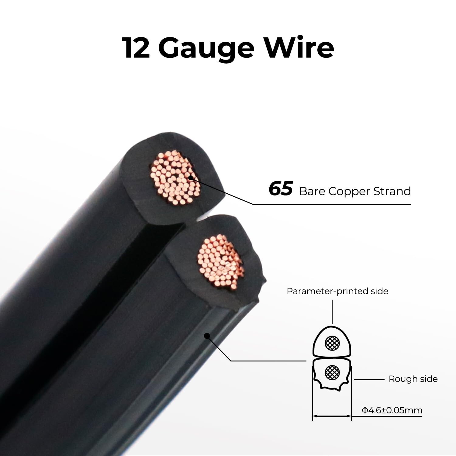 FIRMERST 12/2 Low Voltage Direct Burial Landscape Lighting Wire 50 100 200 Feet gallery