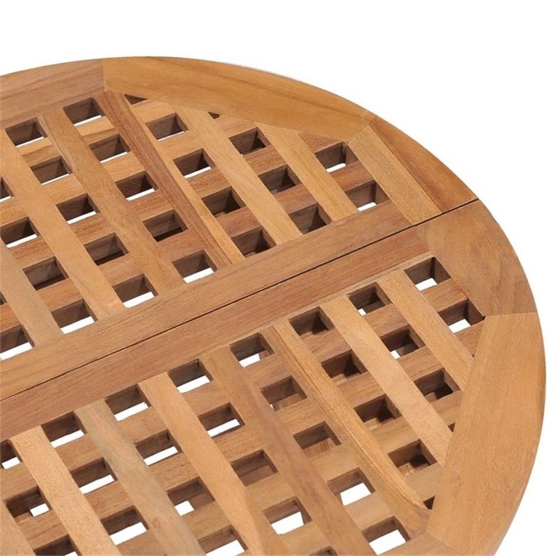 Bowery Hill Smooth Sanded Teak HardWood Compact Outdoor Dining Set Natural/Brown gallery