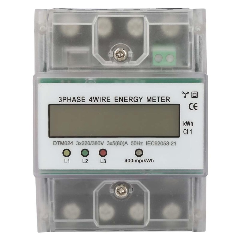 3 Phase Power Meter DTM024 Digital LCD Display Energy Meter Electric Kilowatt... gallery