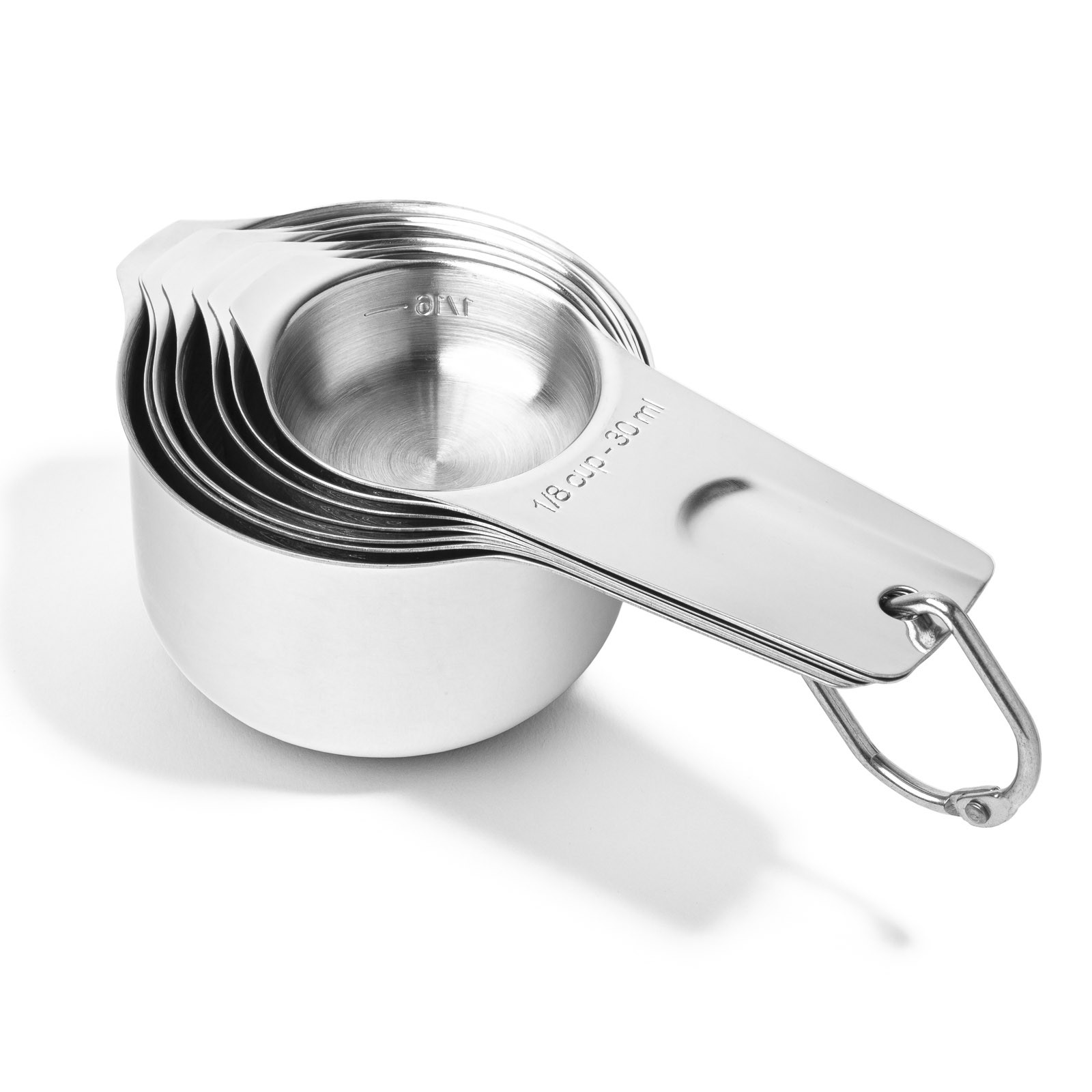 7pc Stainless Steel Measuring Cup Set for Dry Liquid Cooking Baking Ingredients gallery
