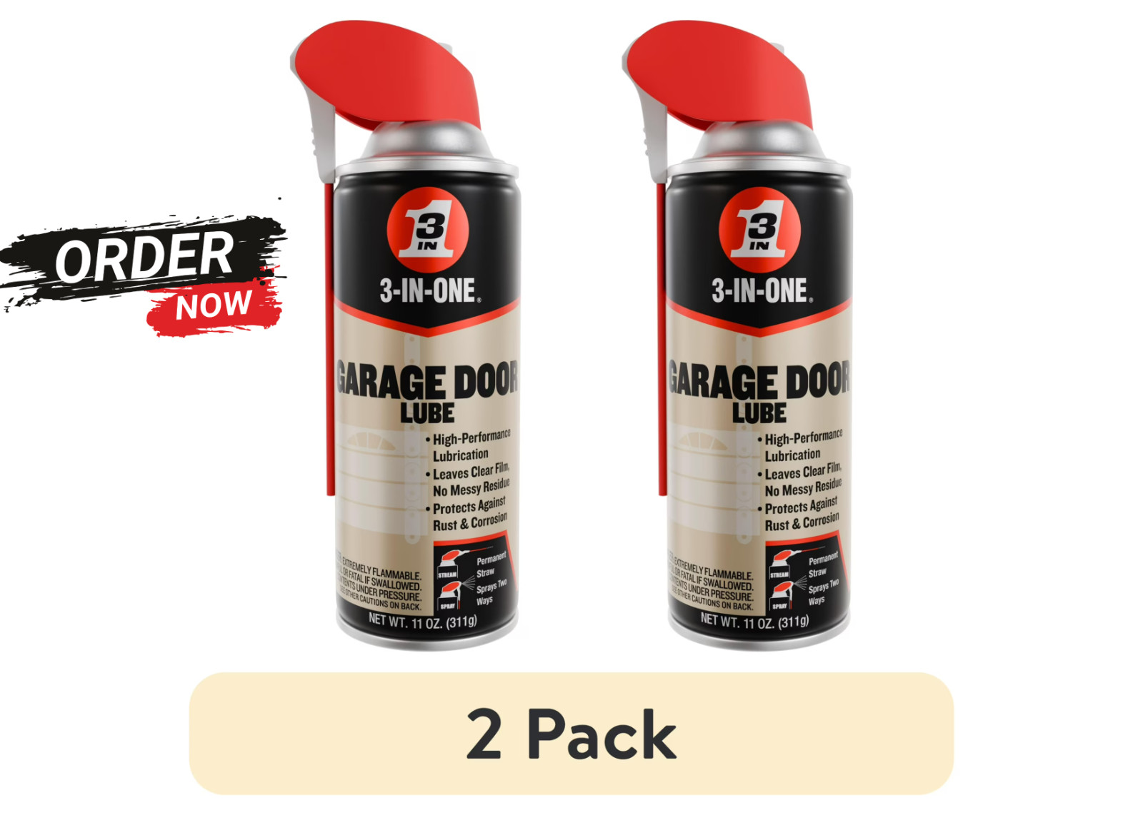 3-IN-ONE Professional Garage Door Lubricant with Smart Straw Sprays 2 Ways 11 oz gallery