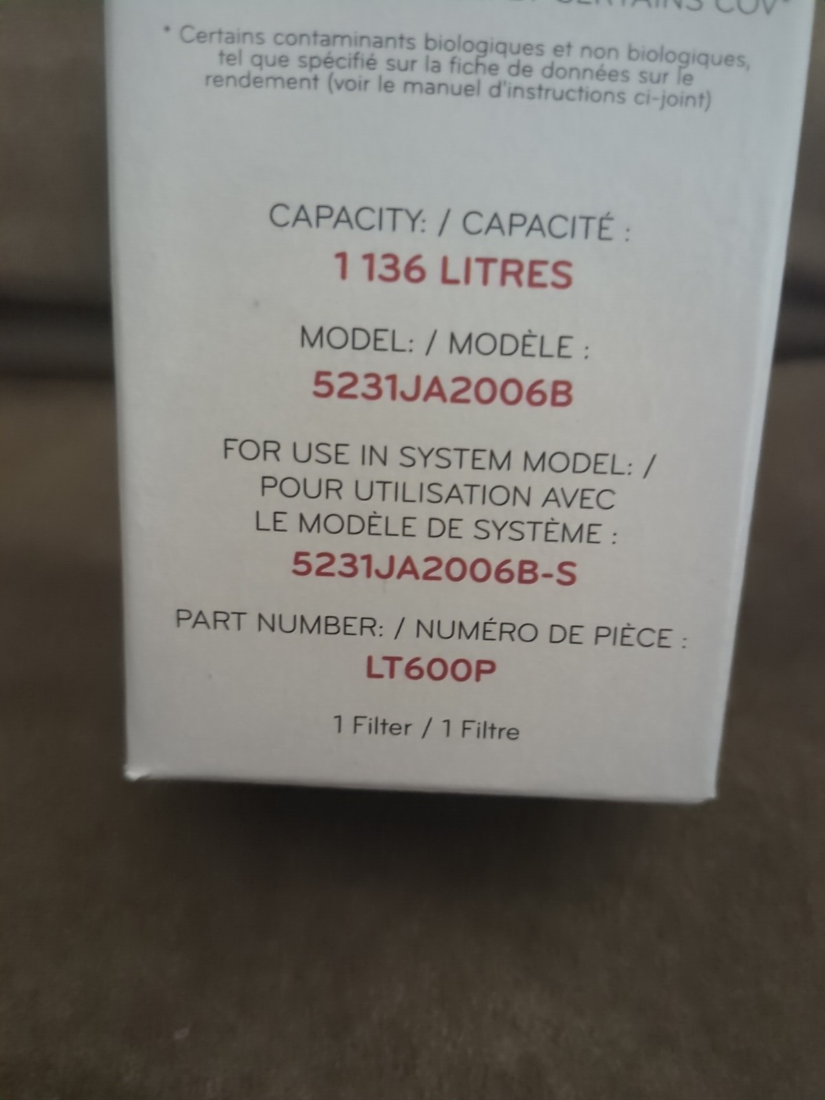 LG LT600P - 6 Month / 300 Gallon Capacity Replacement Refrigerator Water Filter gallery