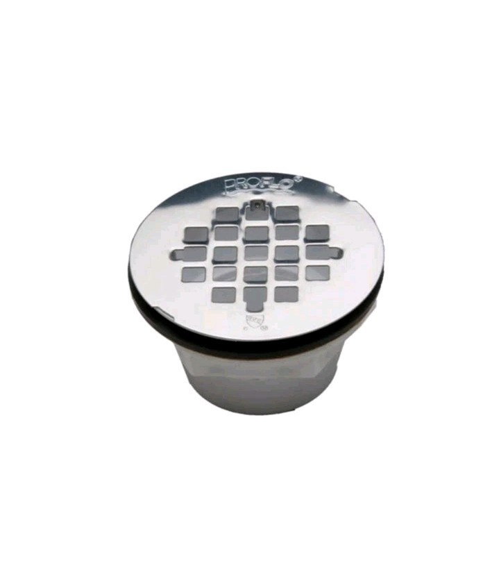 PROFLO PF42867 2" PVC Solvent Weld Shower Drain - Stainless Steel. SW