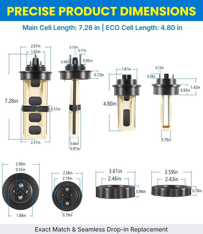 Eco20110-2 Titanium Electrode Replacement Kit For Intex Saltwater Systems #1016N gallery