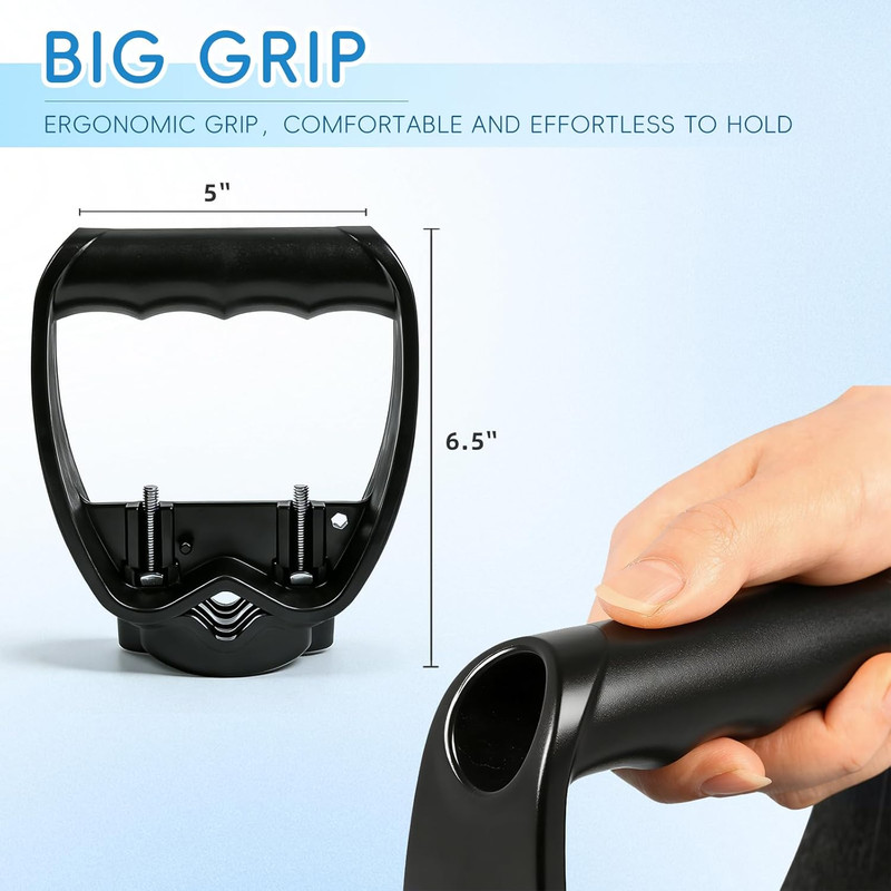 Ergonomic Back-Saving Tool Handle Attachment, Labor-Saving Grip for Long Tools gallery