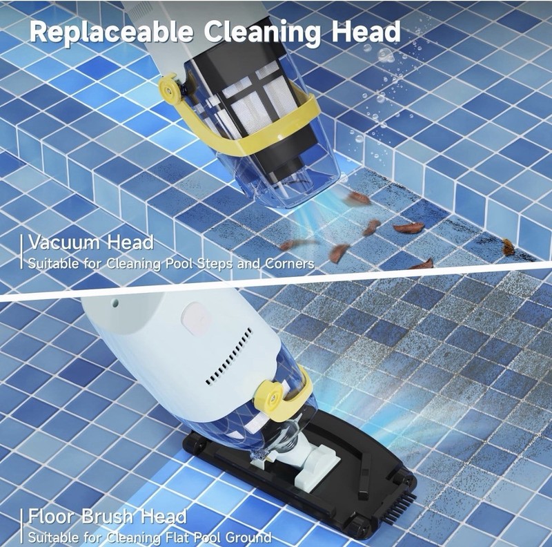 Lydsto S1 Handheld Cordless Pool Vacuum Dual Phase Debris Filter Opened Box gallery