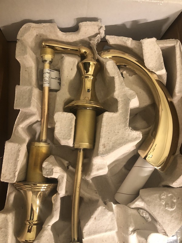 KOHLER 394-4-PB DEVONSHIRE WIDE SPREAD BATHROOM SINK FAUCET POLISHED BRASS gallery