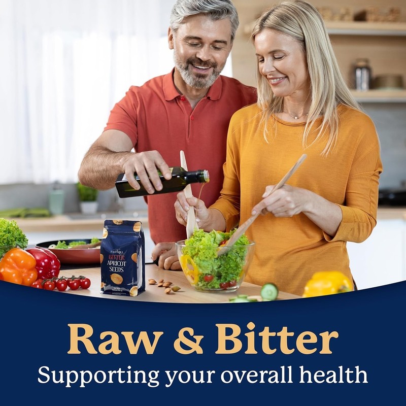 Organic Bitter Raw Apricot Kernel Premium Seeds 14.5 oz Gluten Free Vegan USDA gallery