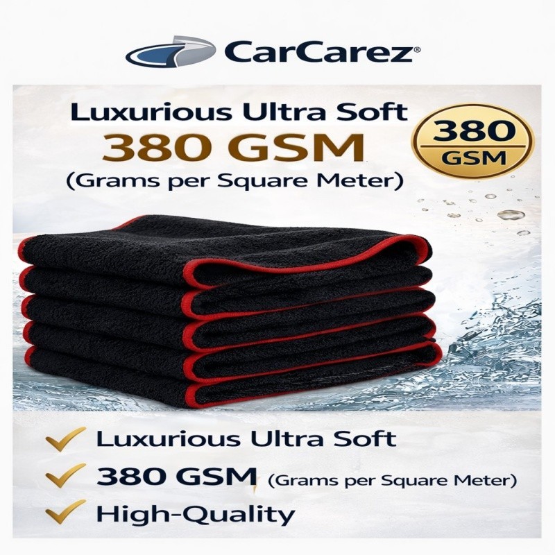 CarCarez 180 PCS Microfiber Towels 16"x16" 380 GSM Bulk Detailing Shop Towels gallery