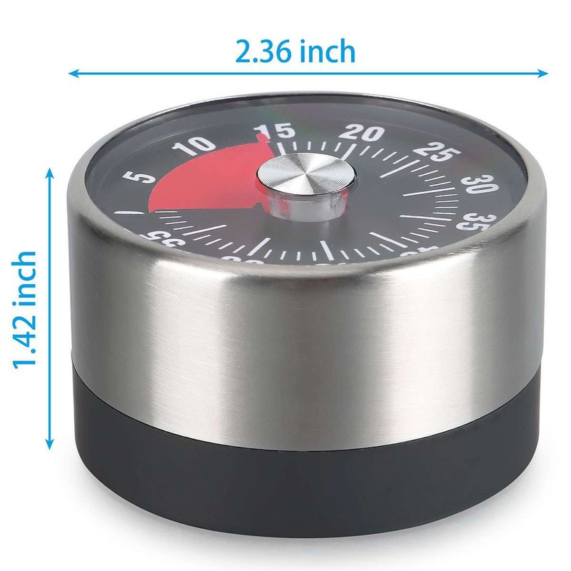 Mechanical Kitchen Timer 60min Countdown Cooking Wind Up Visual Alarm Reminder gallery